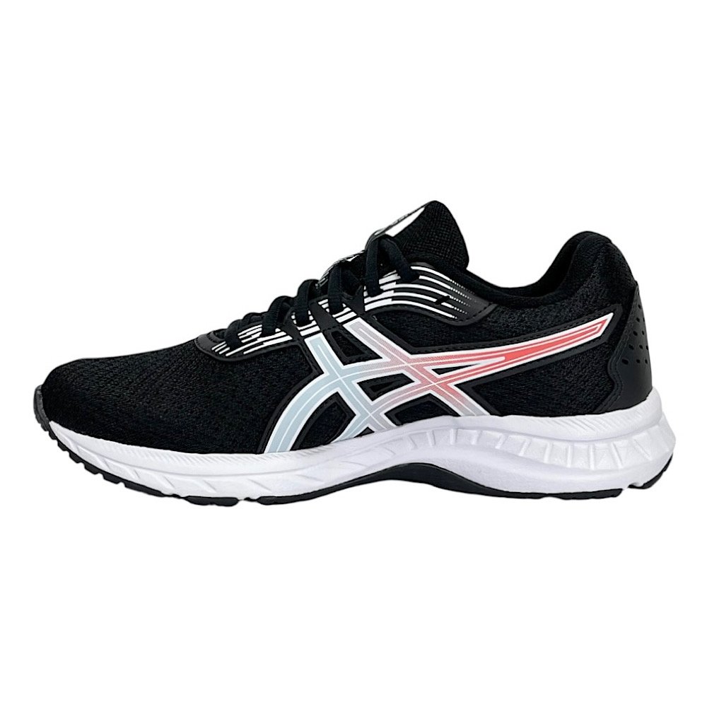 Tênis Asics Raiden 4 Feminino 1012B710 Preto/Branco Preto/Cinza/Coral 3
