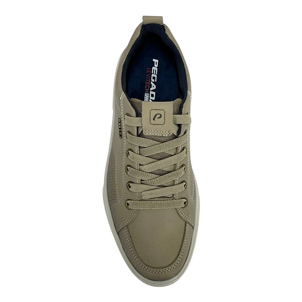 Sapatênis Pegada Flow Masculino Couro 111902 Areia Bege 5