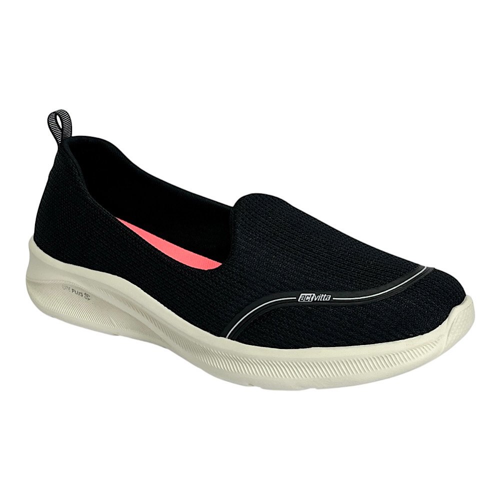 Tênis Actvitta Slip On Feminino 4853.100 Preto Preto