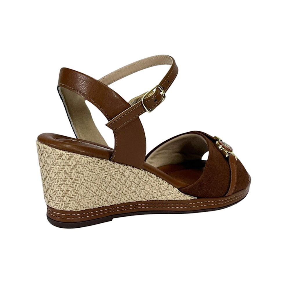 Sandália Piccadilly Spadrille Anabela 408243 Conhaque/Pinhão Conhaque 5