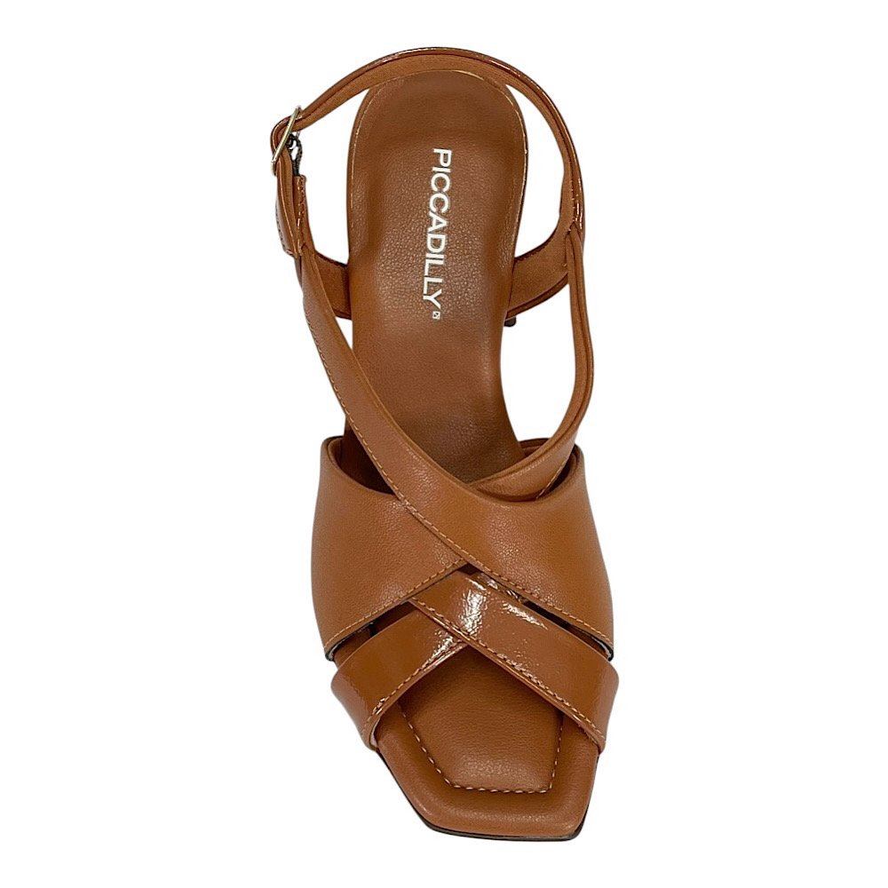 Sandália Piccadilly Flavia Salto Alto 626052 Ocre Ocre 4