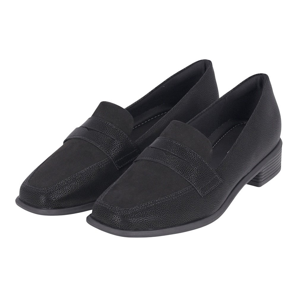 Sapato Piccadilly Loafer Giovanna Salto Baixo 662004 Preto