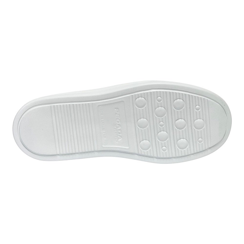 Tênis Pegada Feminino Couro Plataforma 211220 Branco/Ouro Branco 6