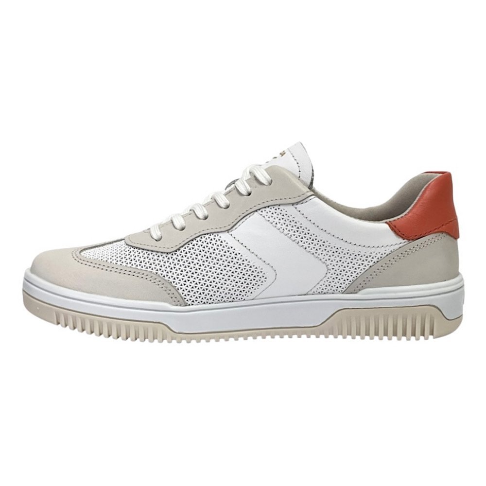 Tênis Pegada Feminino Couro 211805 Branco/Giz/Orange Branco 3