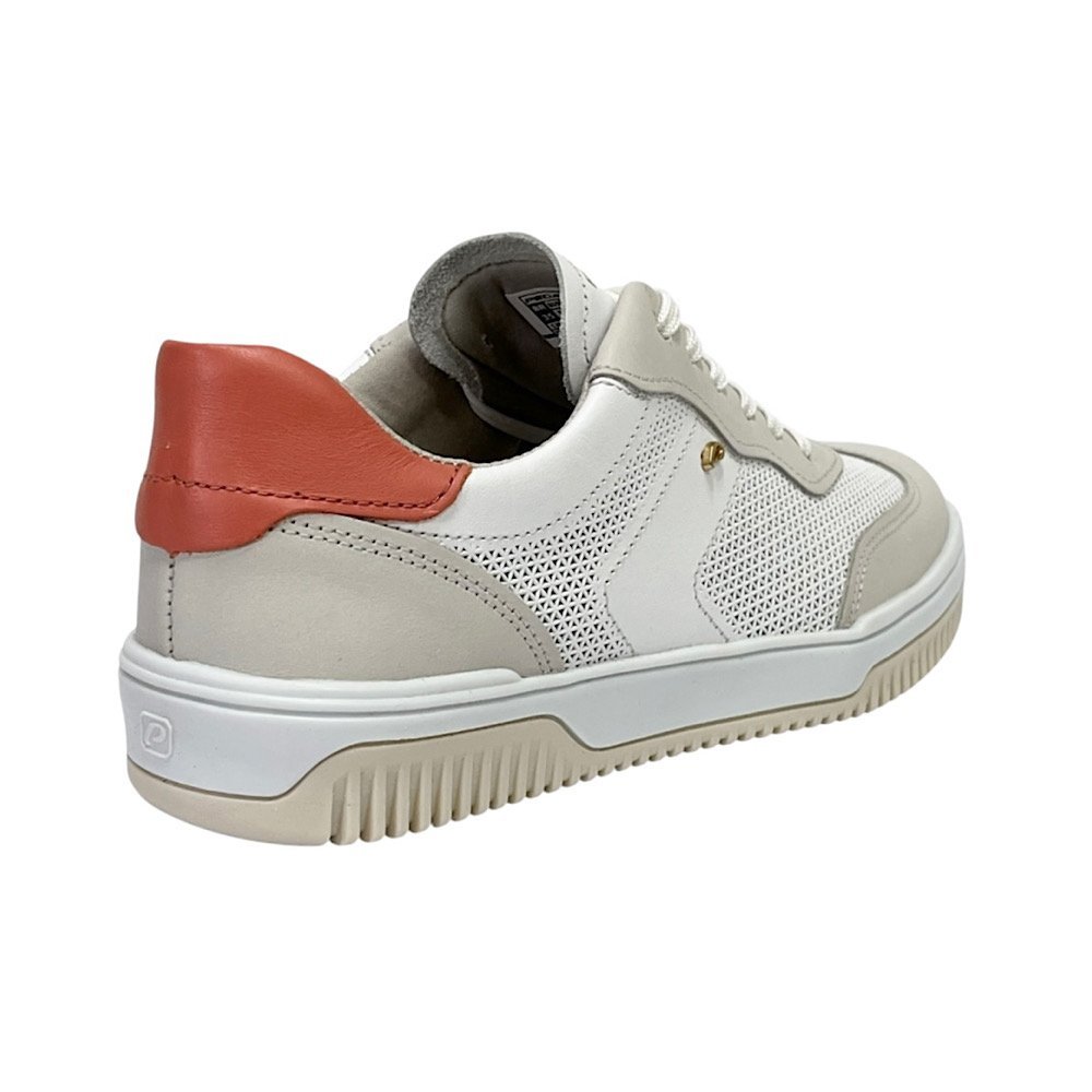 Tênis Pegada Feminino Couro 211805 Branco/Giz/Orange Branco 5