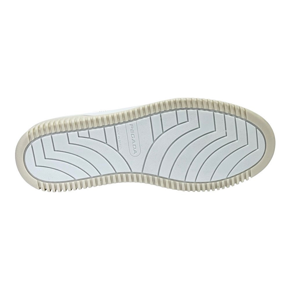 Tênis Pegada Feminino Couro 211805 Branco/Giz/Orange Branco 6