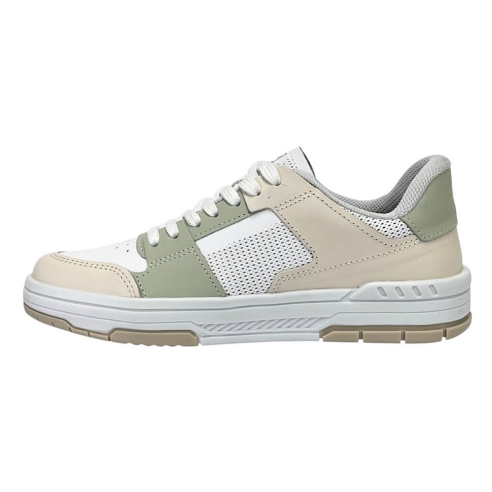 Tênis Pegada Feminino London em Couro 212602 Branco/Pistache Branco 3