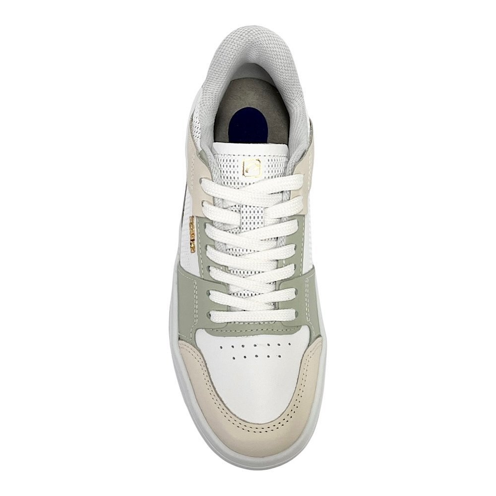 Tênis Pegada Feminino London em Couro 212602 Branco/Pistache Branco 4