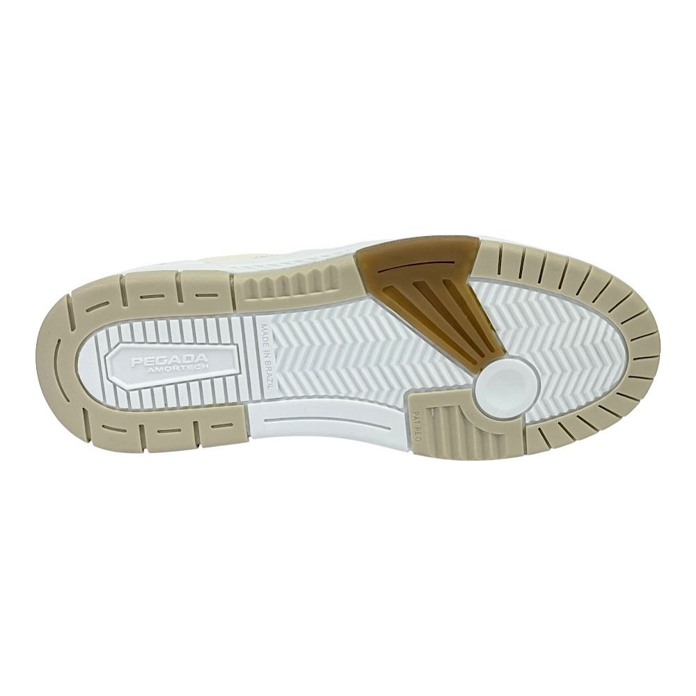 Tênis Pegada Feminino London em Couro 212602 Branco/Pistache Branco 6