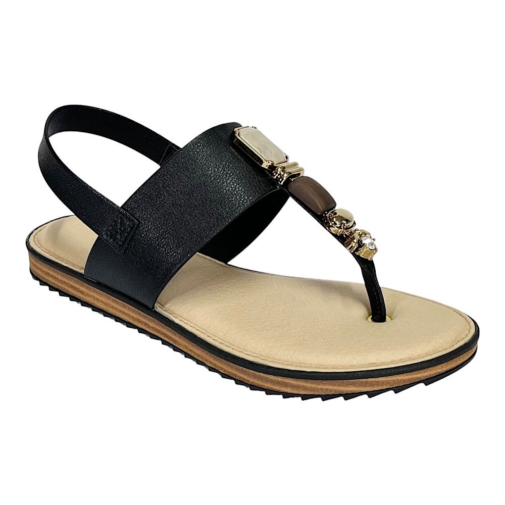 Sandália Modare Flat Ultraconforto 7141.120 Preto Preto 1