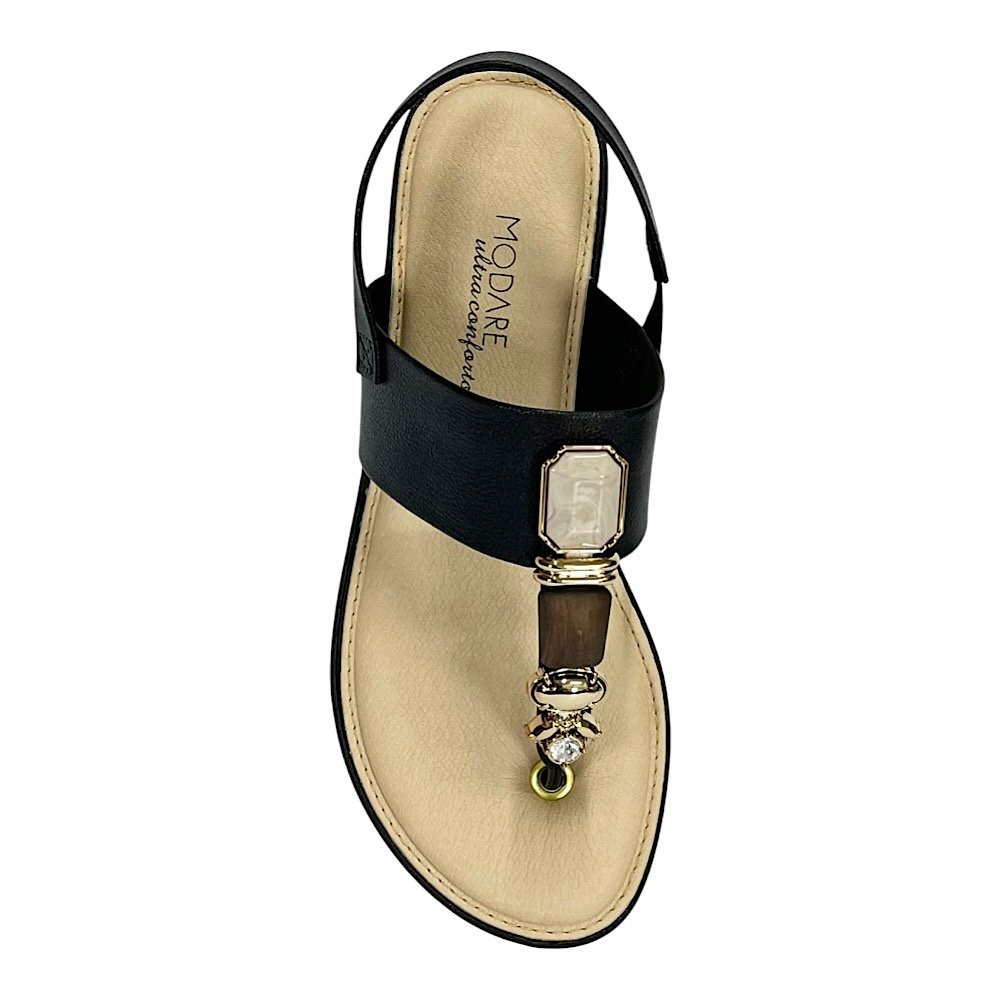 Sandália Modare Flat Ultraconforto 7141.120 Preto Preto 4