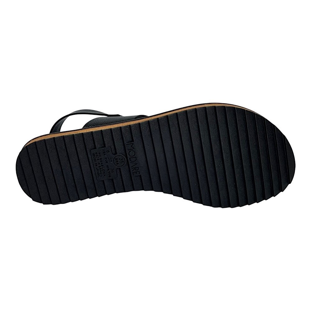 Sandália Modare Flat Ultraconforto 7141.120 Preto Preto 6