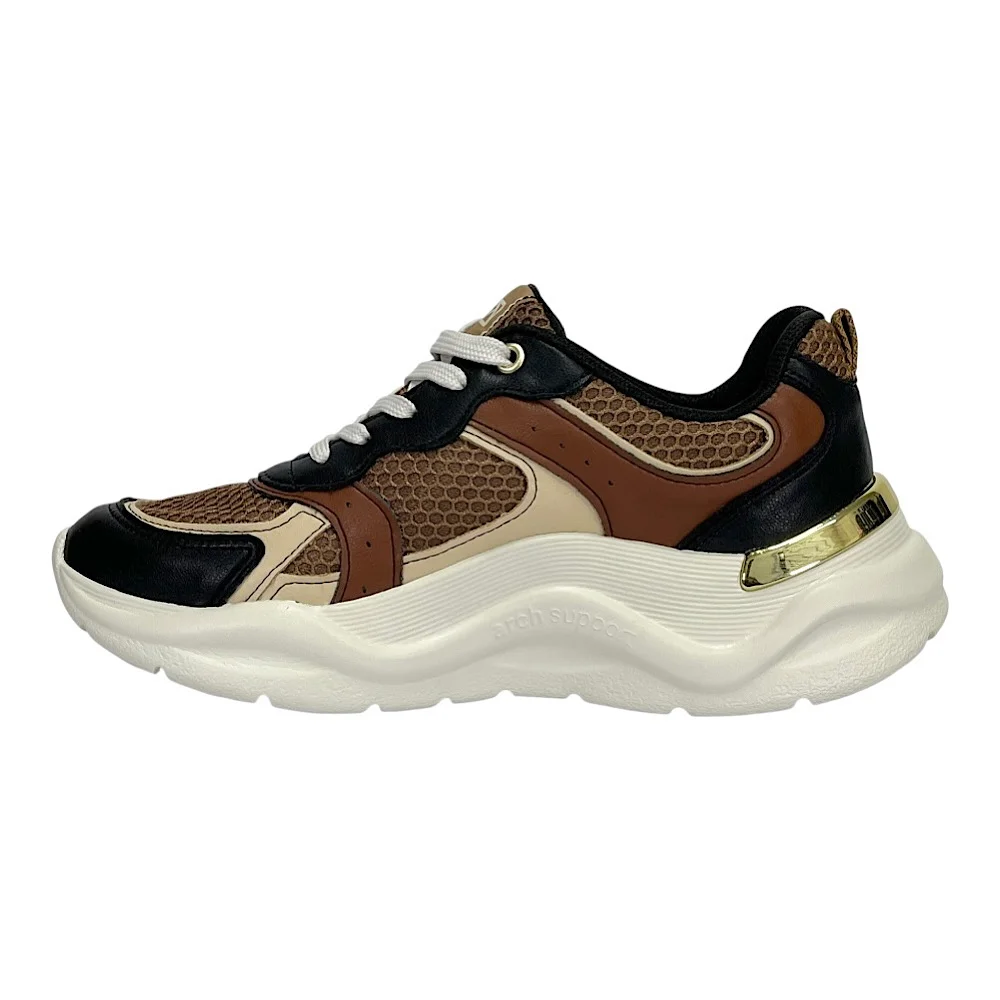 Tênis Piccadilly Sneaker Fascite 939020 Preto/Mascavo Preto/Mascavo 3