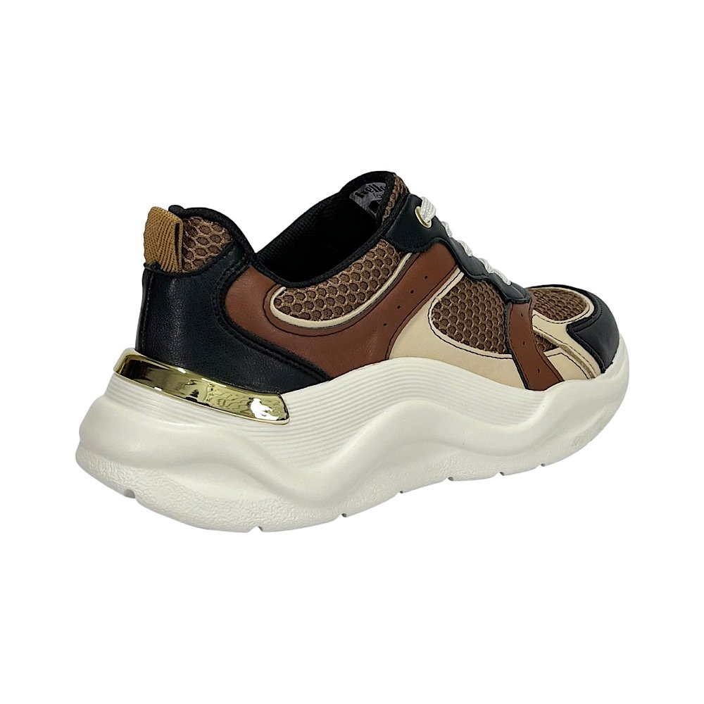 Tênis Piccadilly Sneaker Fascite 939020 Preto/Mascavo Preto/Mascavo 5