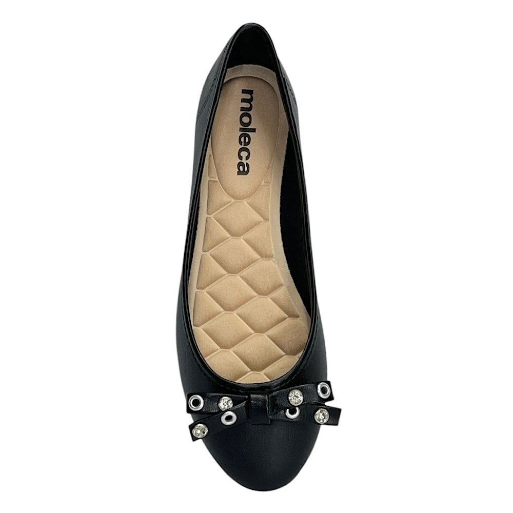 Sapatilha Moleca Bico Redondo 5027.1486 Preto Preto 4