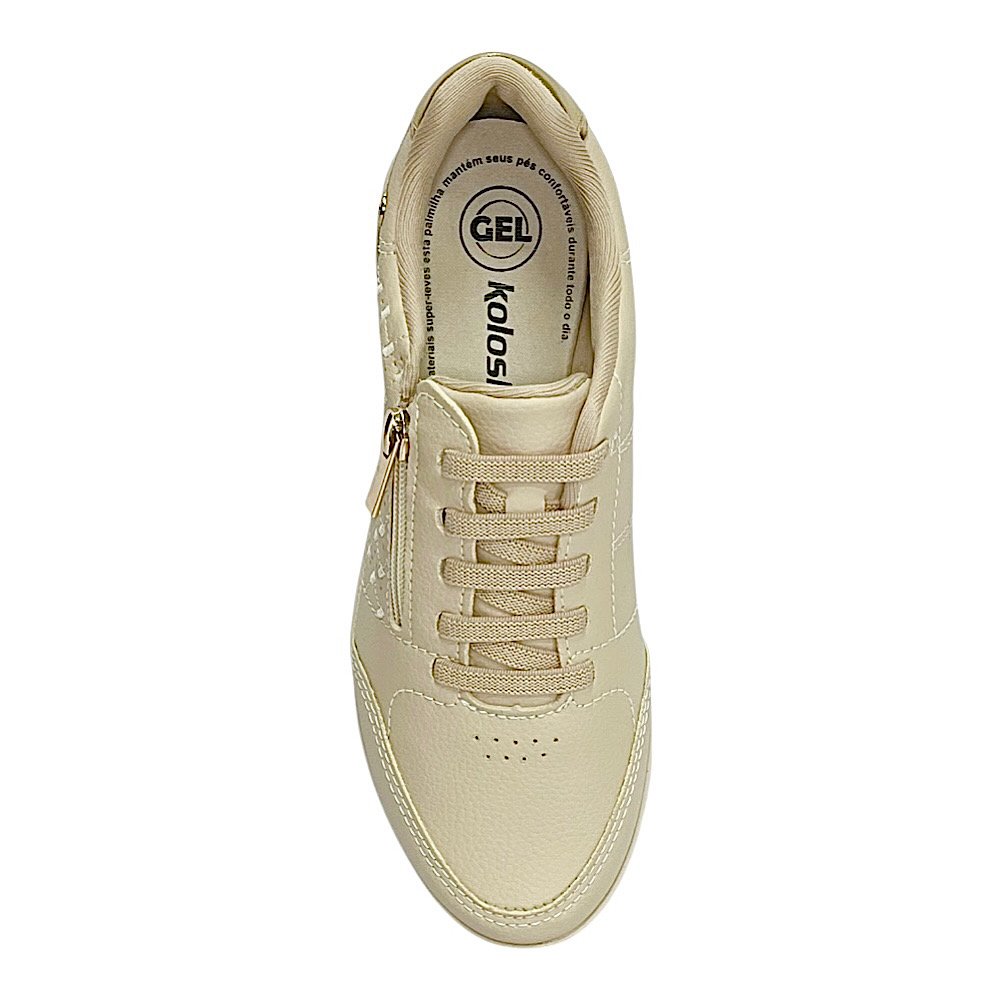 Tênis Kolosh Casual Feminino Gel C3675 Bege Tule Tule 4