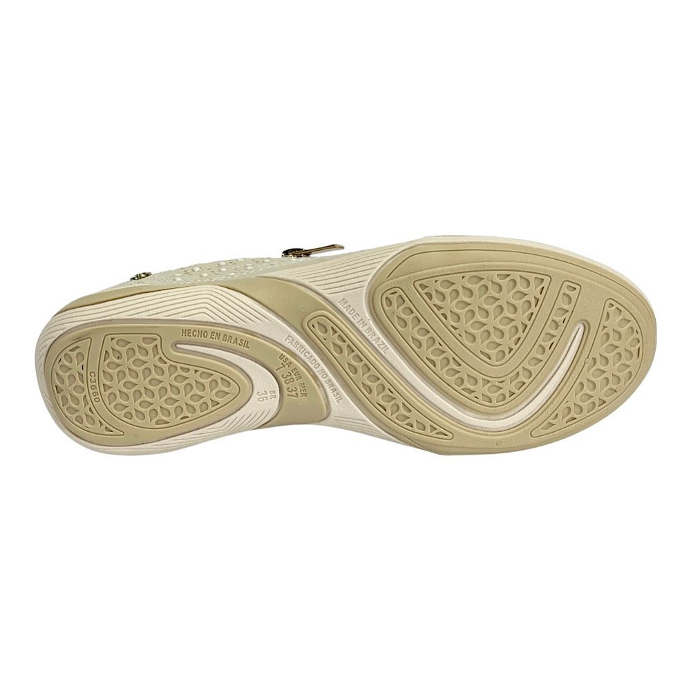 Tênis Kolosh Casual Feminino Gel C3675 Bege Tule Tule 6