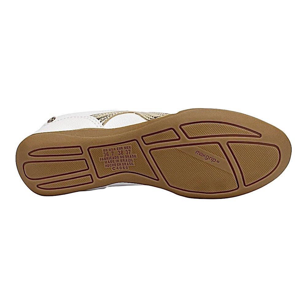 Tênis Kolosh Urban Feminino C4065 Branco/Champagne Branco/Dourado 6