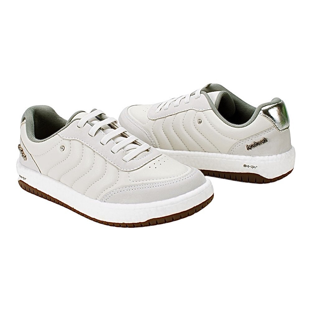 Tênis Kolosh Float Casual Feminino C4181 Cinza Gris Branco 4