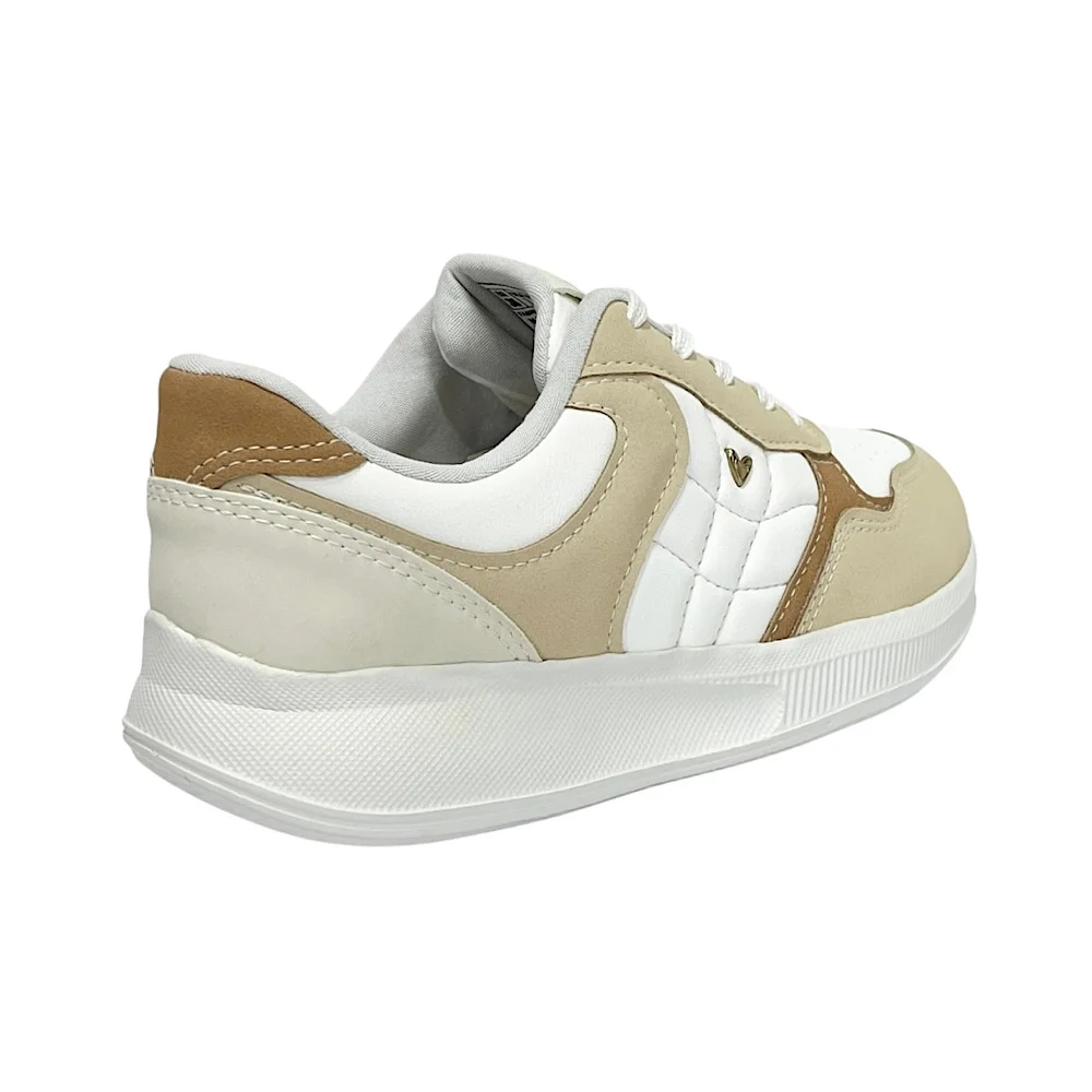 Tênis Mississipi Casual Feminino MF602 Bege Cotton/Branco Branco/Bege 5