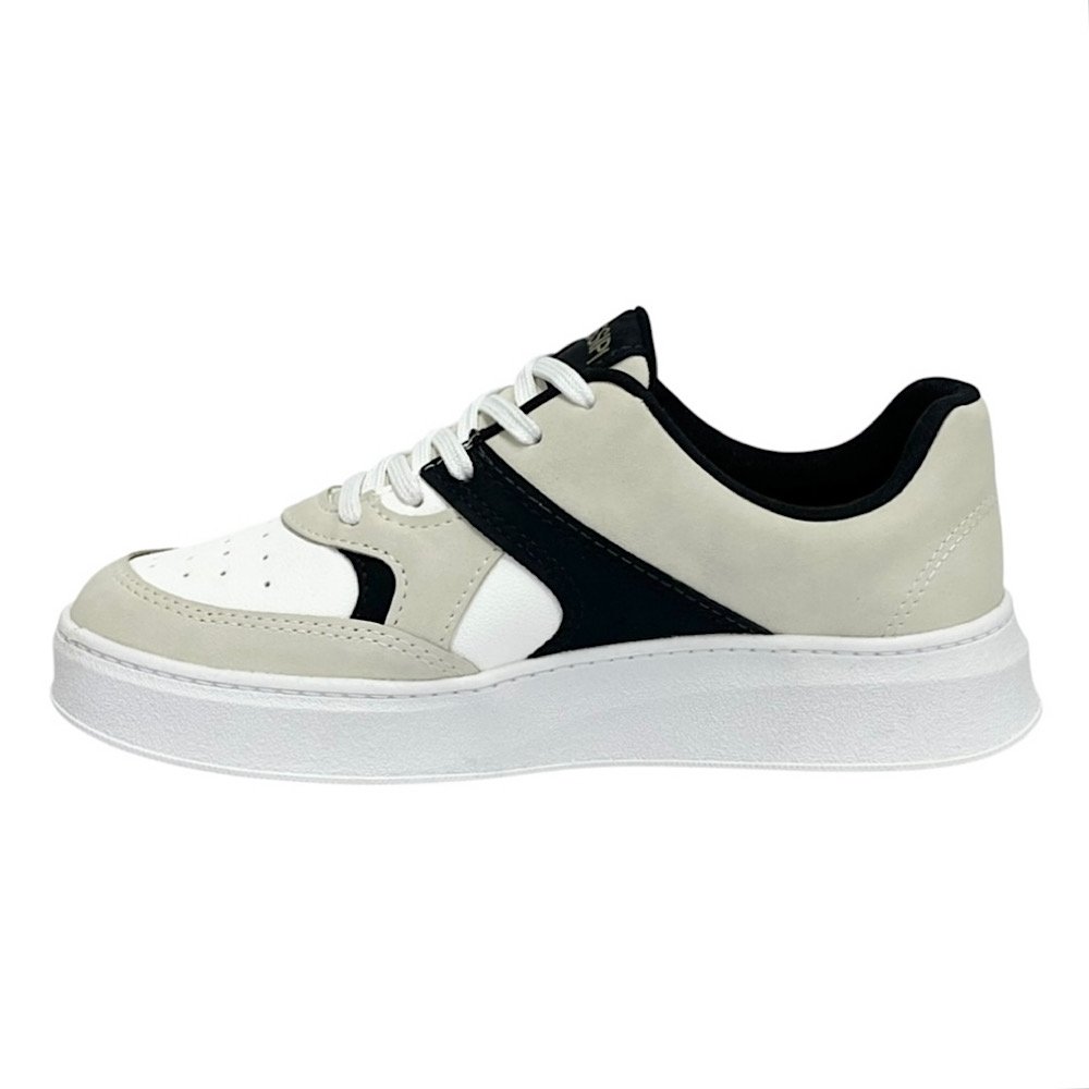 Tênis Mississipi Casual Flatform MC911 Cinza Gelo/Preto Branco/Bege/Preto 3