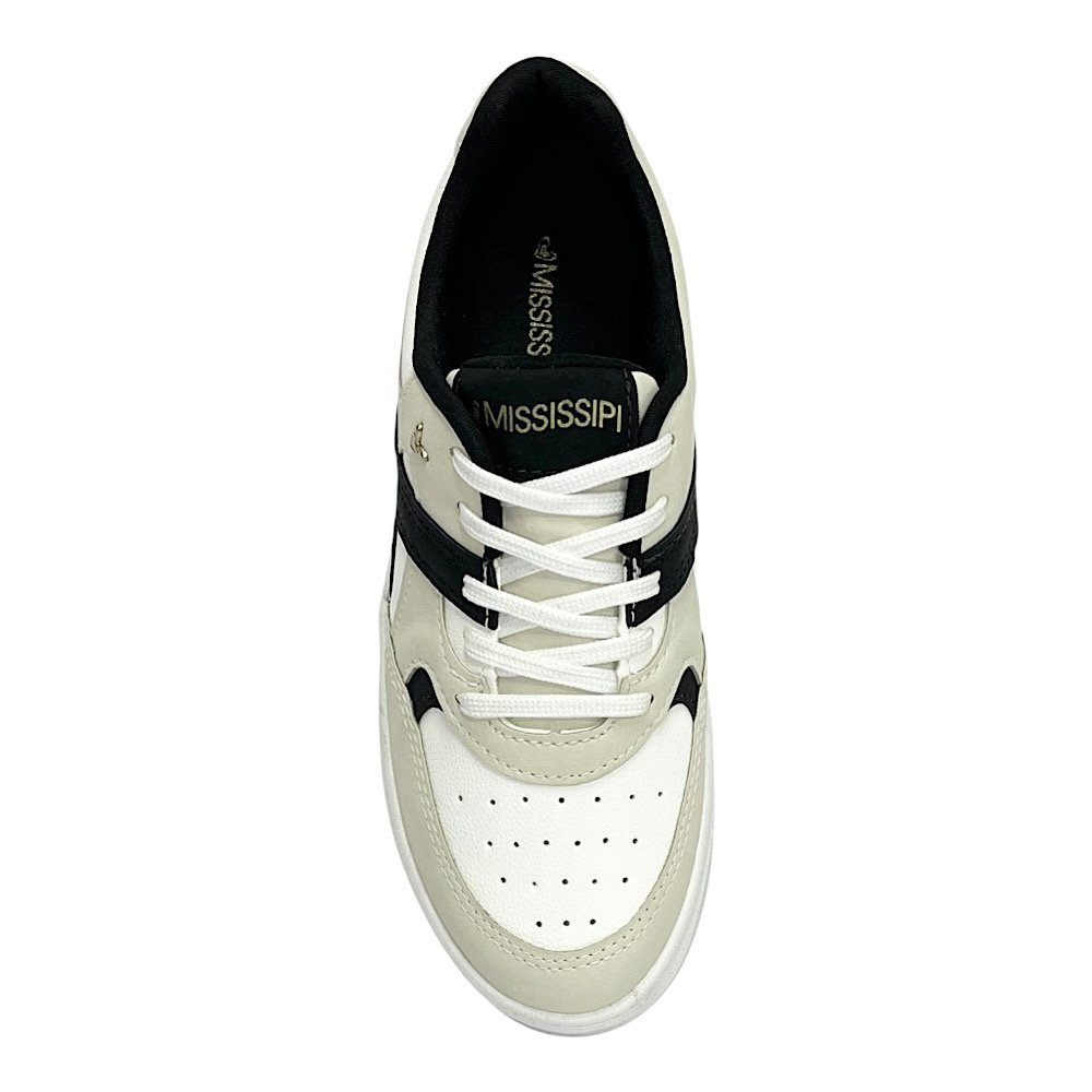 Tênis Mississipi Casual Flatform MC911 Cinza Gelo/Preto Branco/Bege/Preto 4