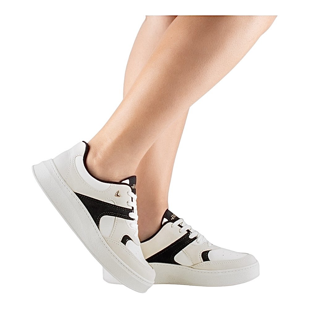 Tênis Mississipi Casual Flatform MC911 Cinza Gelo/Preto Branco/Bege/Preto 7