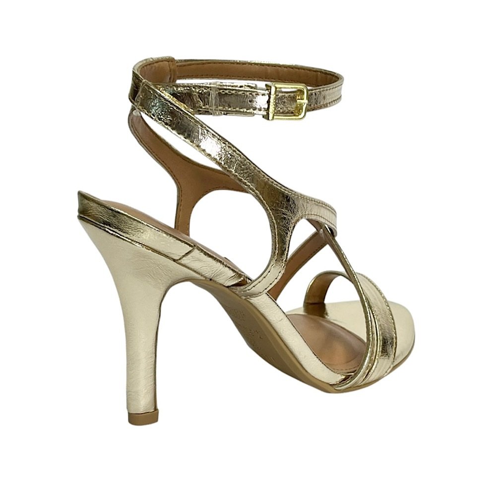 Sandália Vizzano Social Salto Fino 6249.1116 Dourado Dourado 5