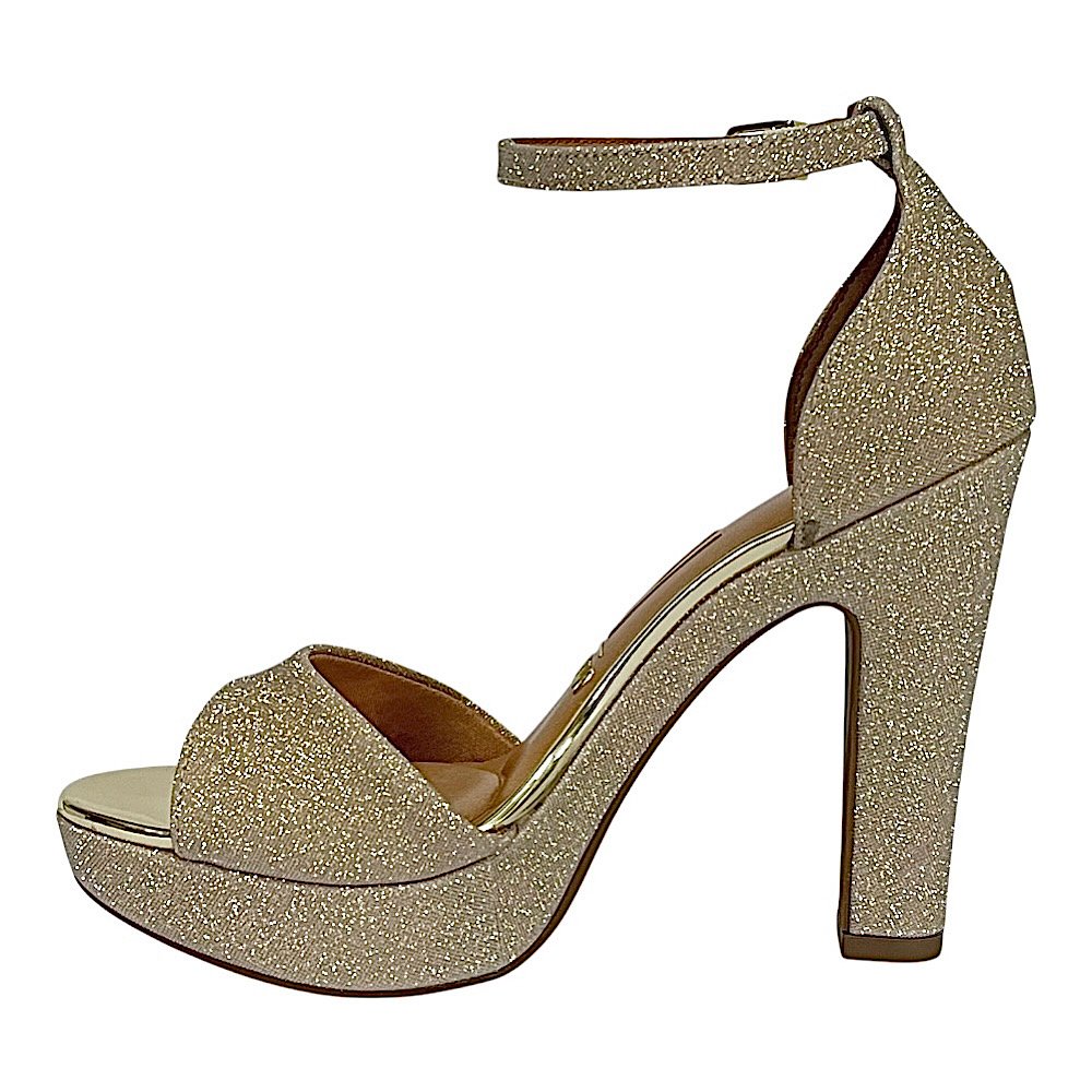 Sandália Vizzano Glitter Salto Alto 6292.217 Dourado Dourado 3
