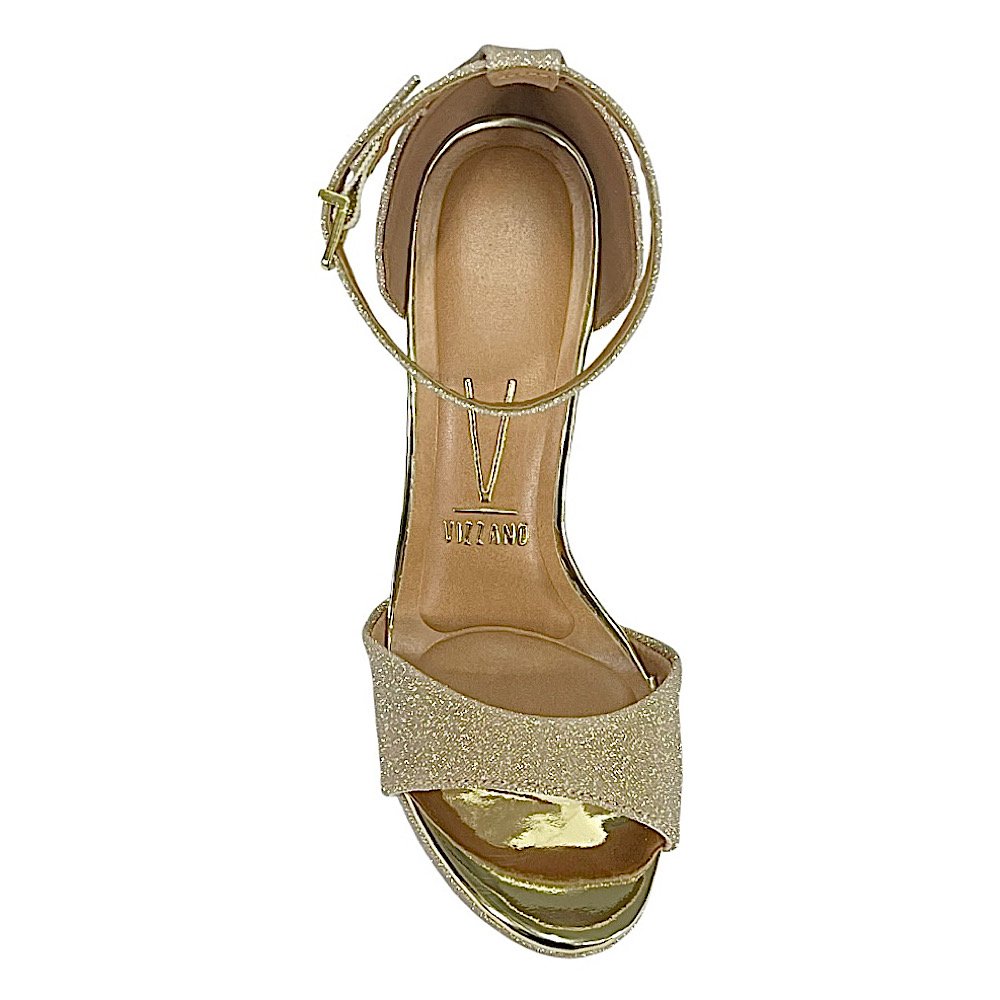 Sandália Vizzano Glitter Salto Alto 6292.217 Dourado Dourado 4