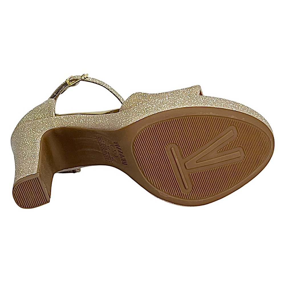 Sandália Vizzano Glitter Salto Alto 6292.217 Dourado Dourado 6