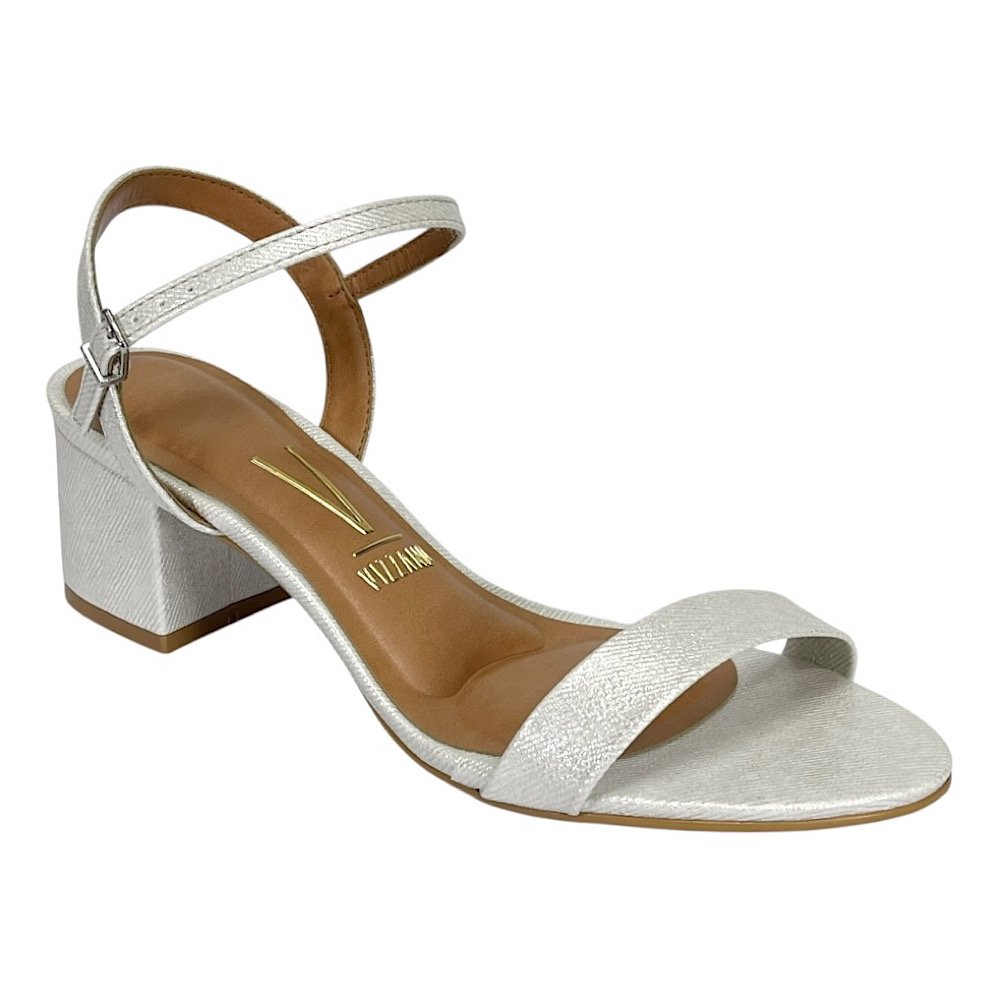 Sandália Vizzano Salto Bloco Perolado 6291.900 Prata