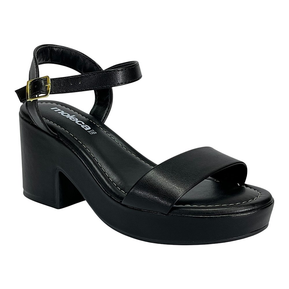 Sandália Moleca Salto Bloco 5549.102 Preto