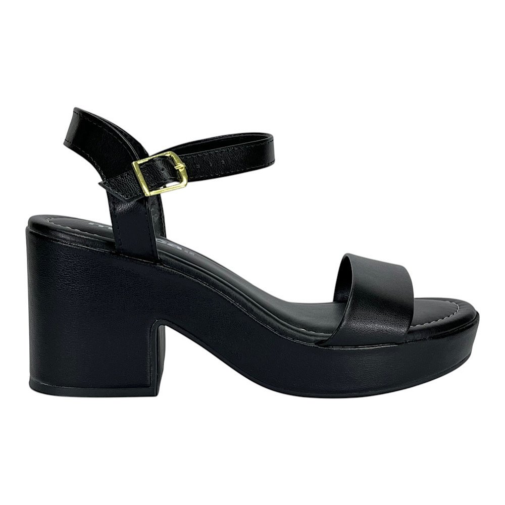 Sandália Moleca Salto Bloco 5549.102 Preto Preto 2