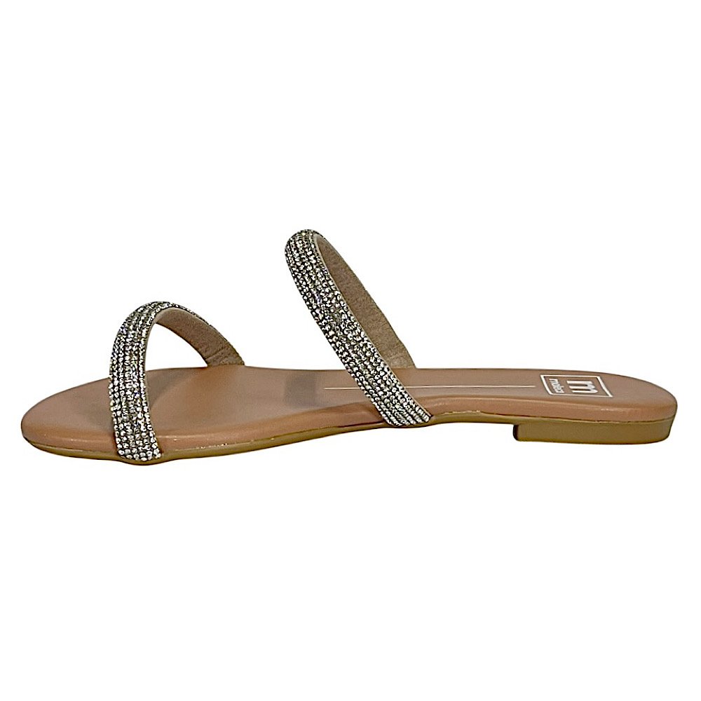 Tamanco Moleca Flat Strass 5557.100 Cristal Nude Nude 3