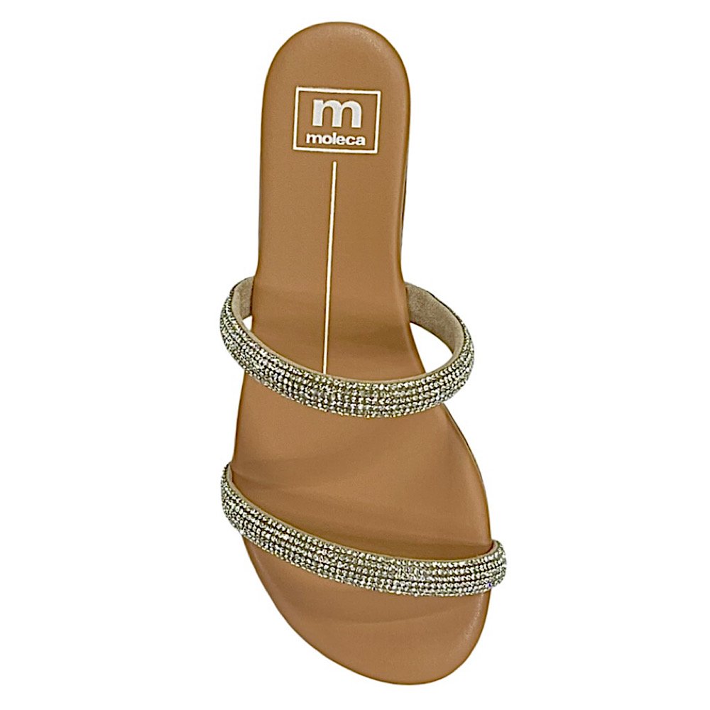 Tamanco Moleca Flat Strass 5557.100 Cristal Nude Nude 4