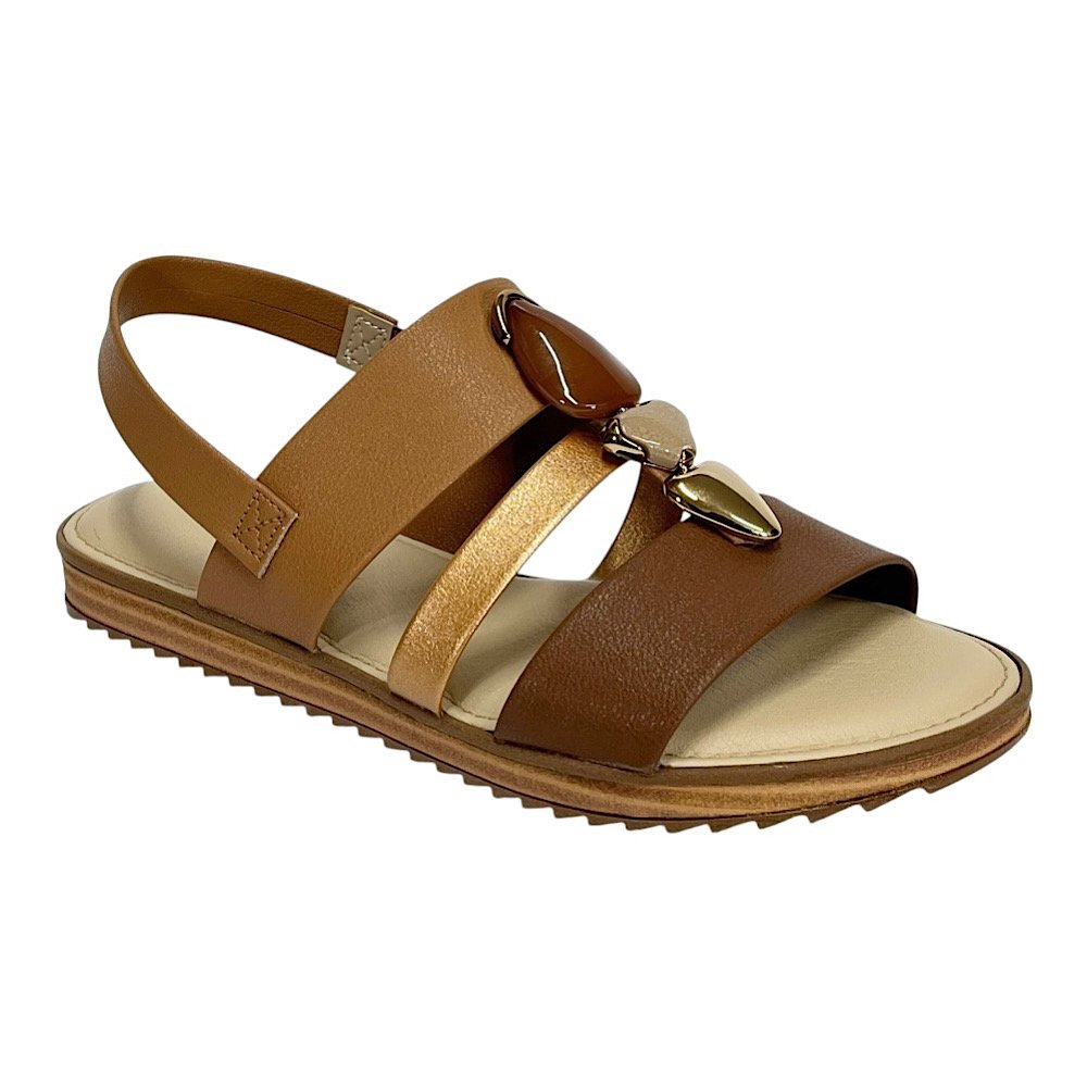 Sandália Modare Flat Ultraconforto 7141.144 Camel/Avelã