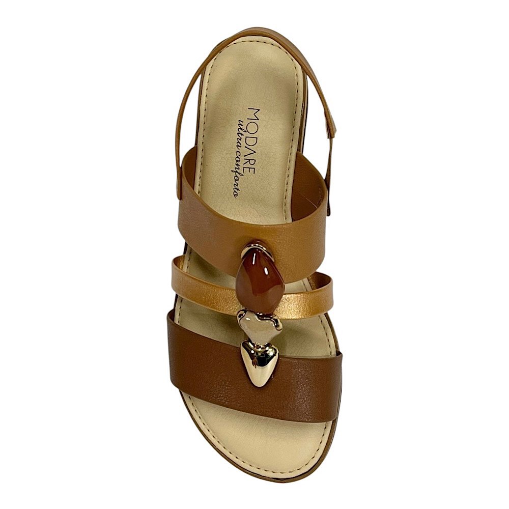 Sandália Modare Flat Ultraconforto 7141.144 Camel/Avelã Camel 4