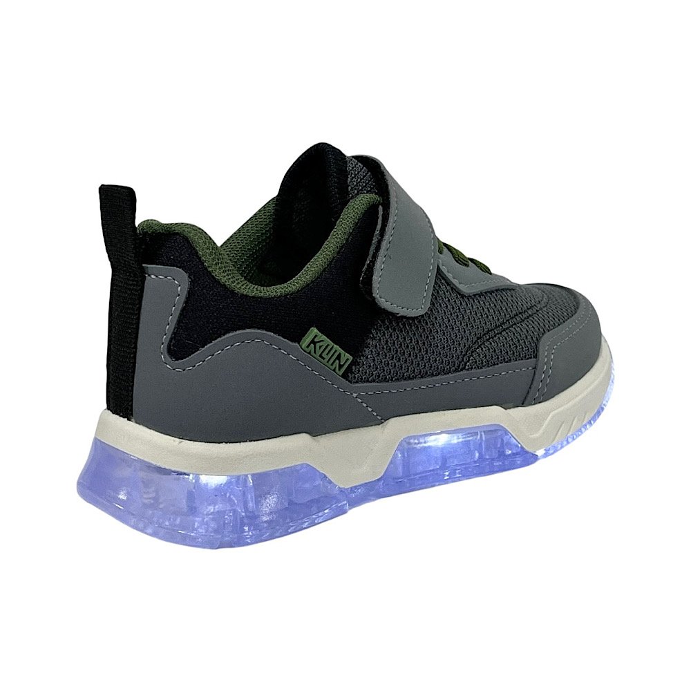Tênis Klin Light Com LED 604065 Grafite/Preto/Verde Grafite 5