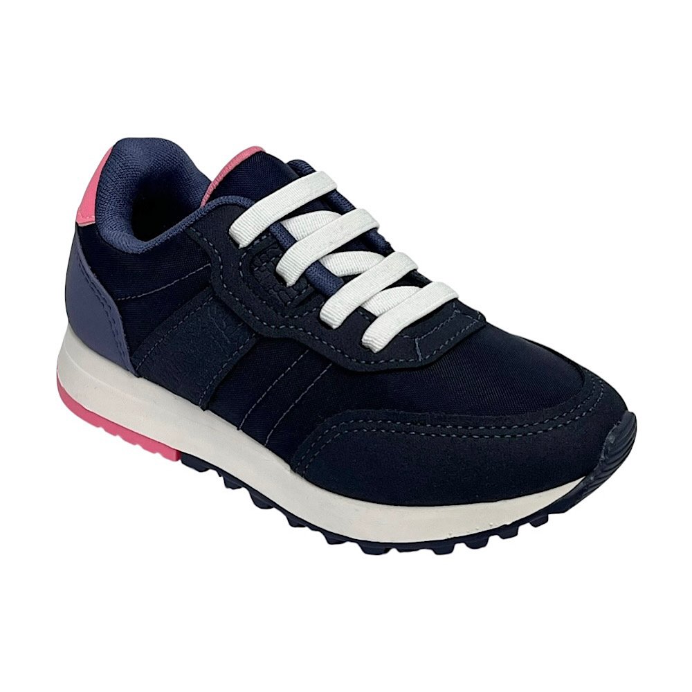 Tênis Klin Infantil Walk Mini 216131 Marinho/Chumbo/Pink