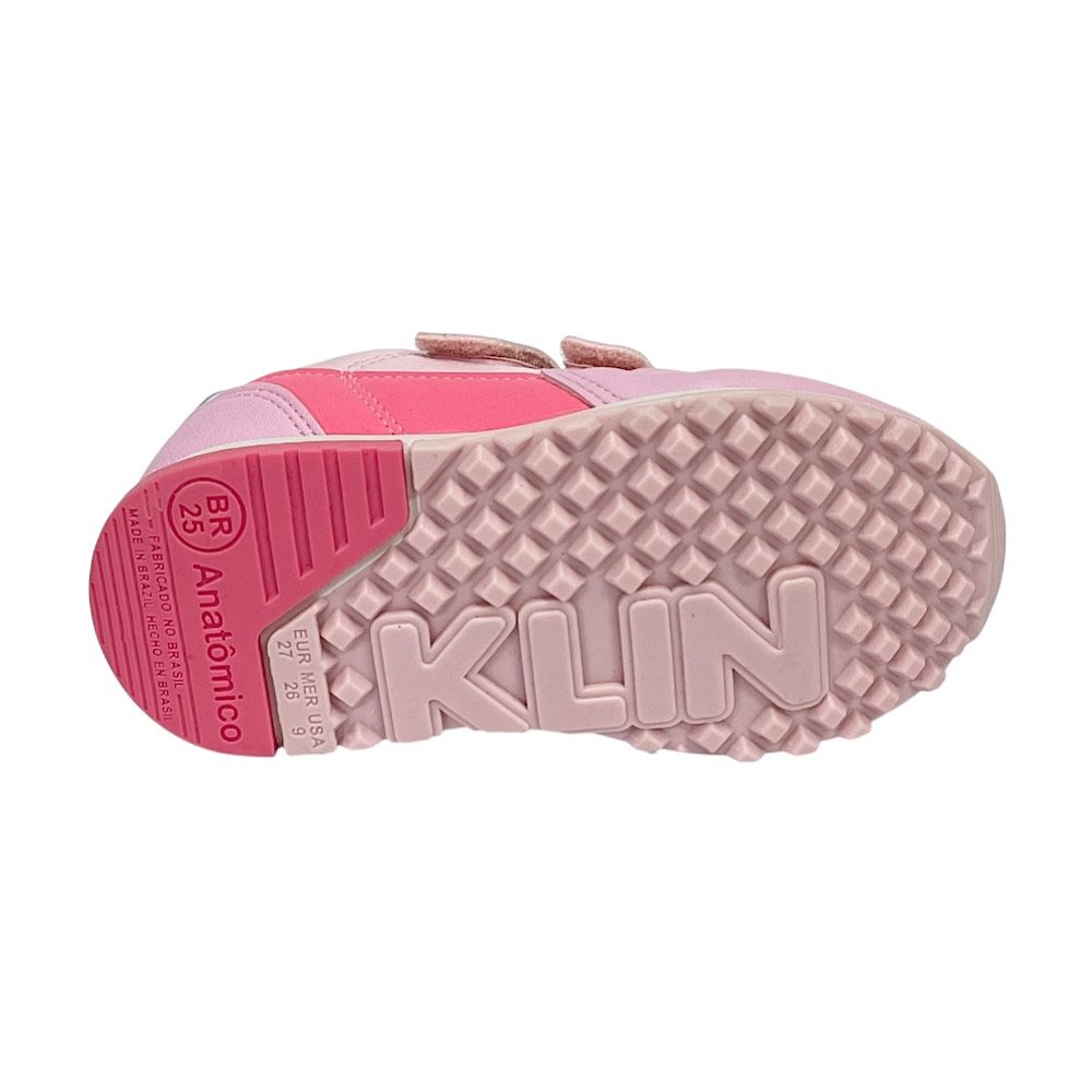 Tênis Klin Infantil Walk Mini 216133 Rosa/Pink/Azul Rosa 6