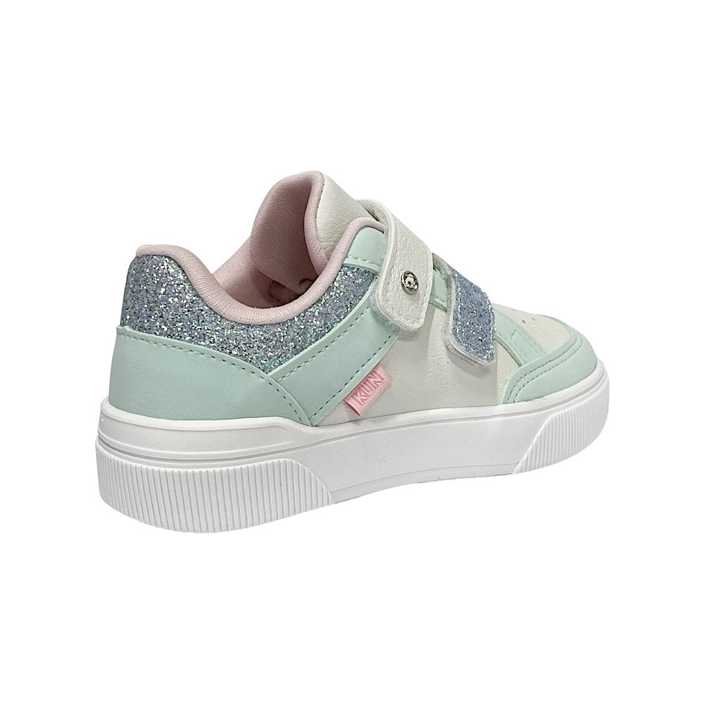 Tênis Klin Sky Kids 317047 Branco/Azul Acqua Branco/Verde 5