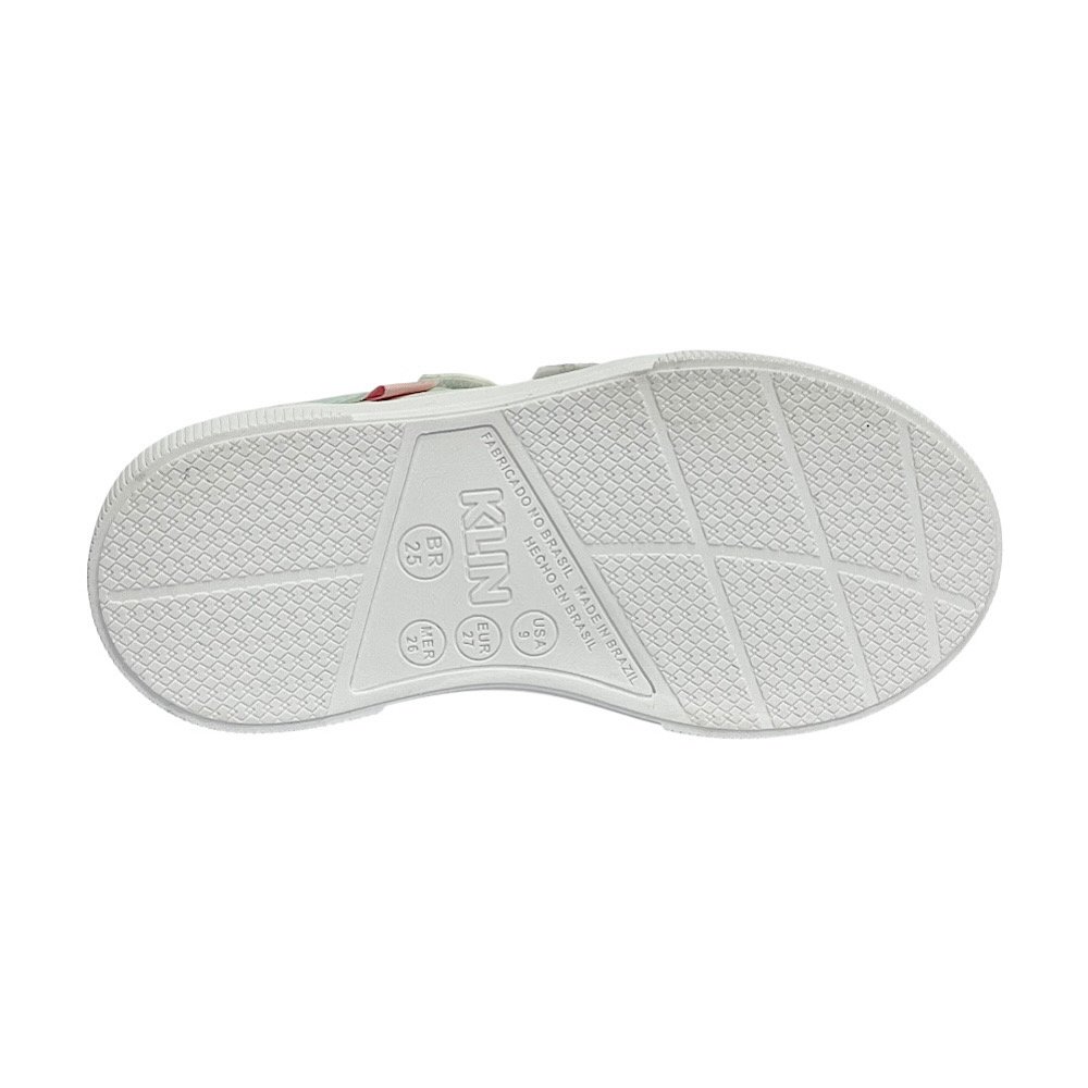 Tênis Klin Sky Kids 317047 Branco/Azul Acqua Branco/Verde 6
