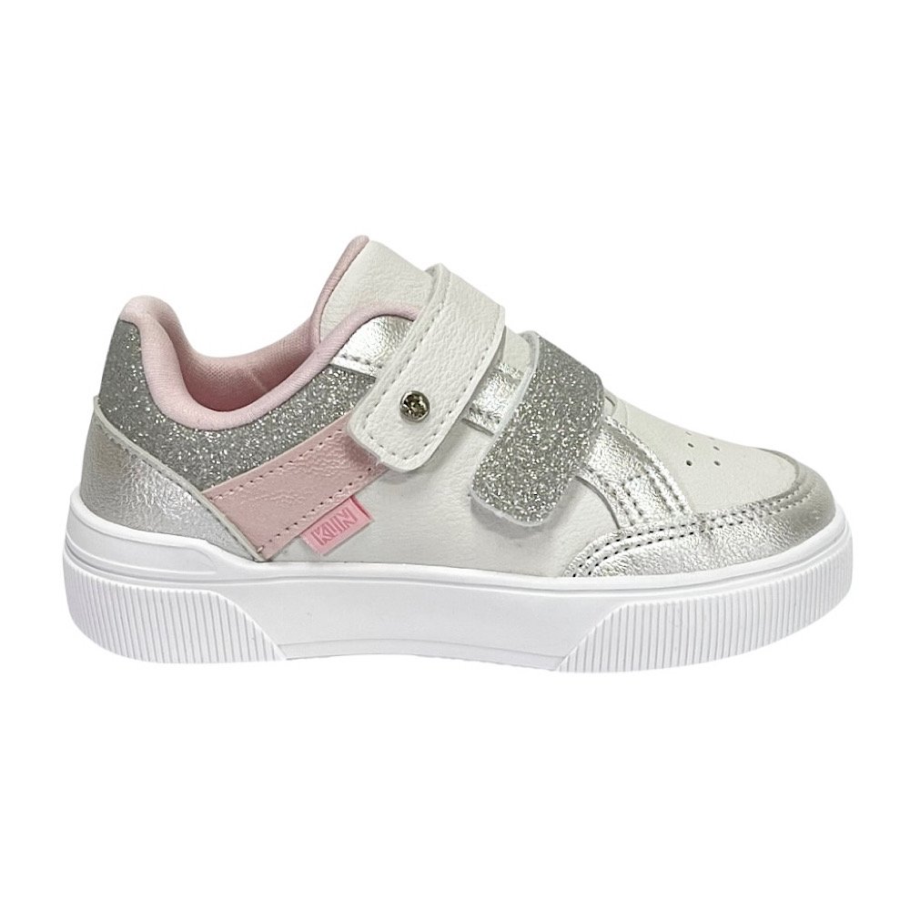 Tênis Klin Sky Kids 317047 Branco/Prata Branco/Prata 2