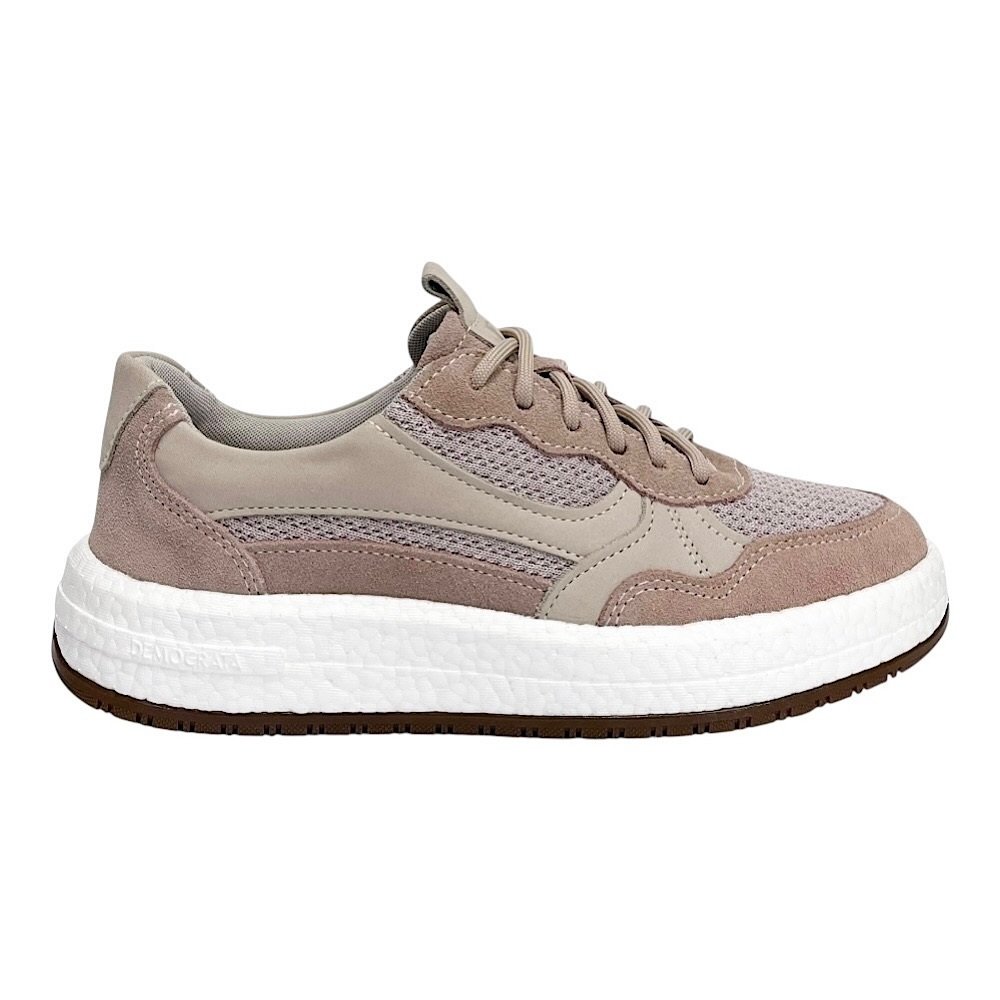 Tênis Democrata Feminino Drake Pulse 618104 Rosa/Off White