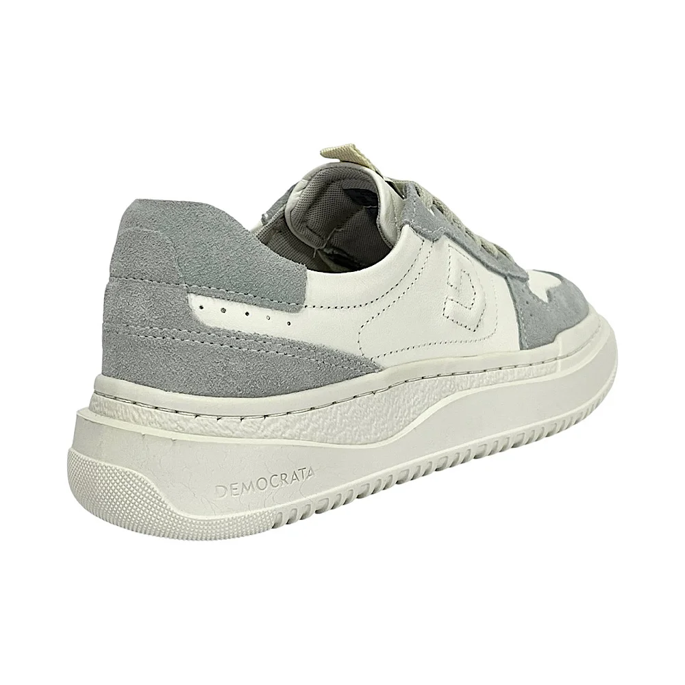 Tênis Democrata Feminino Block 616101 Azul/Off White Branco/Cinza 5