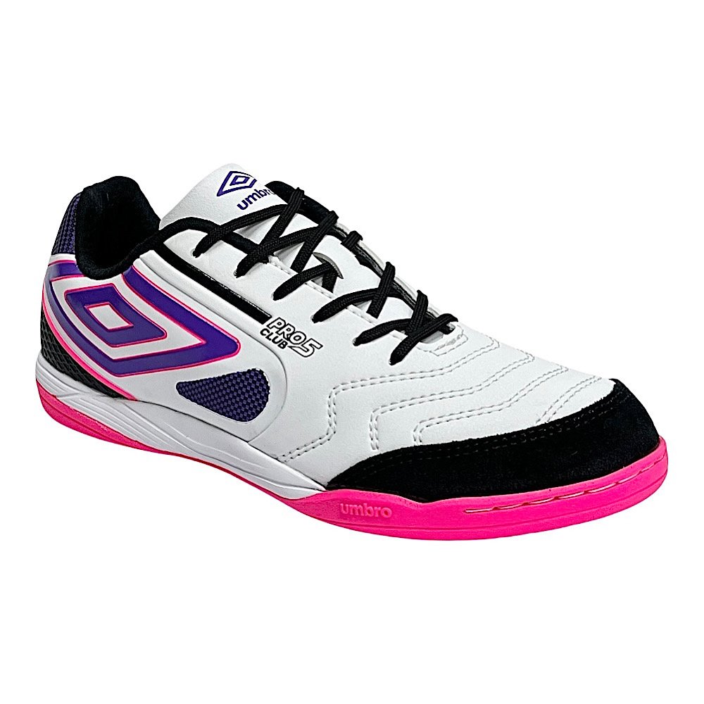 Chuteira Umbro Futsal Pro 5 Bump Club Branco/Preto/Purpura Branco/Preto/Púrpura 2