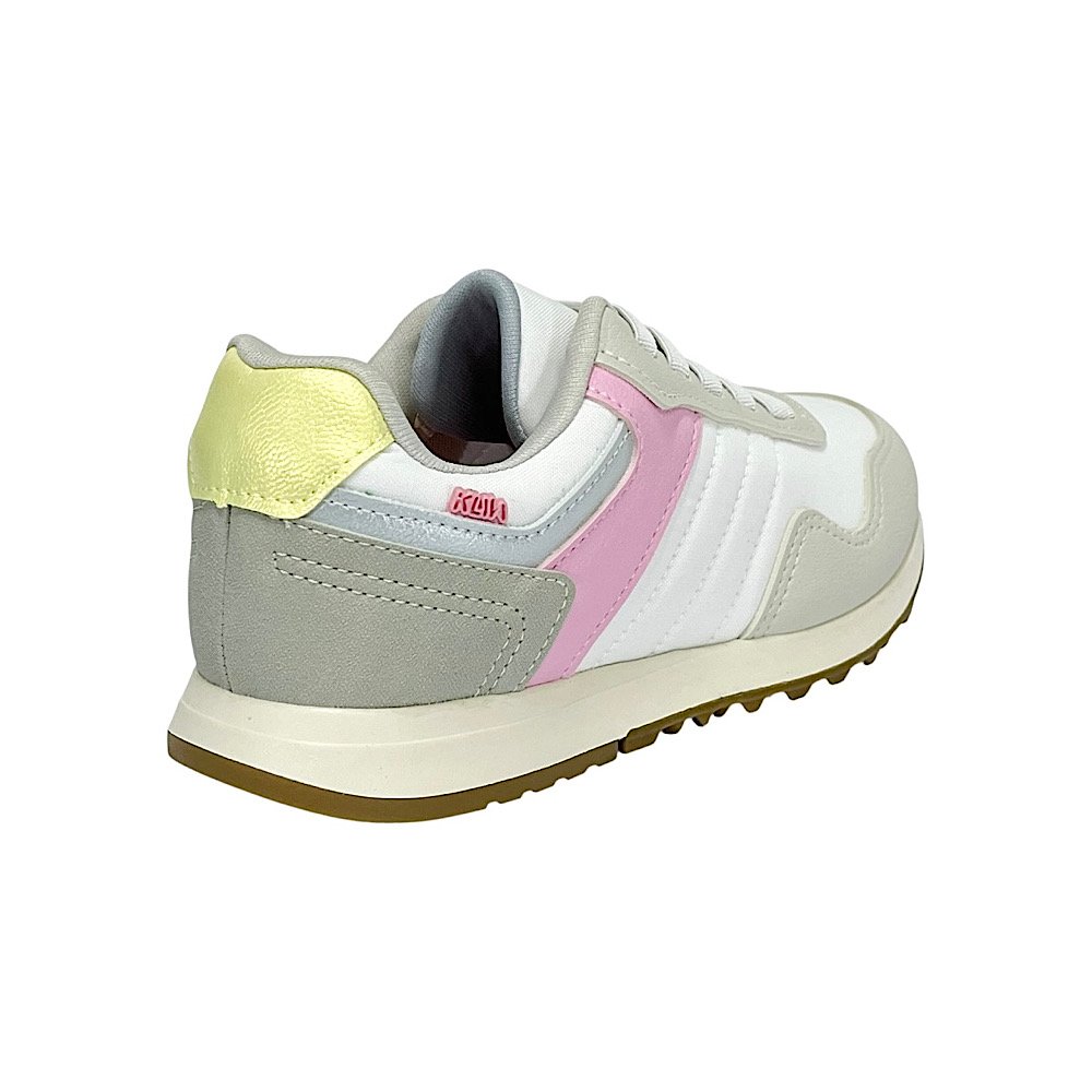 Tênis Klin Walk Kids 178161 Gelo/Azul/Amarelo Branco/Cinza 5