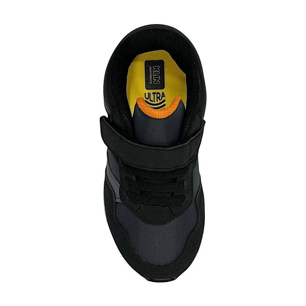 Tênis Klin Walk Mini 216132 Grafite/Preto/Laranja Grafite/Preto 4