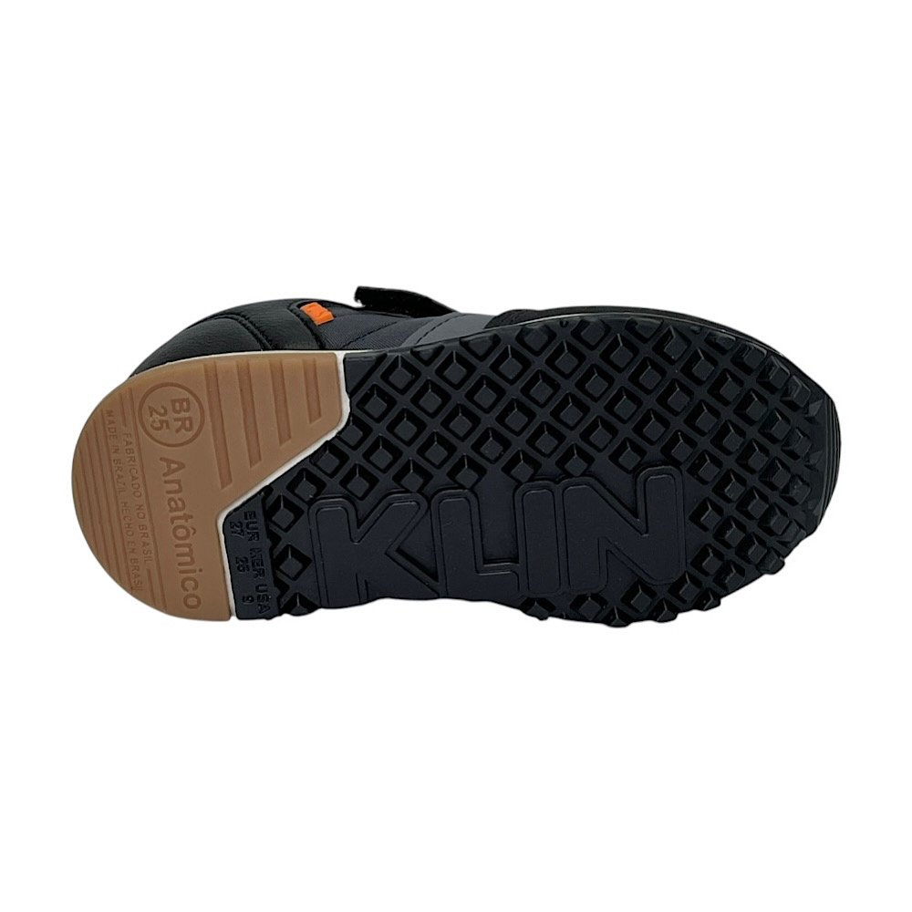 Tênis Klin Walk Mini 216132 Grafite/Preto/Laranja Grafite/Preto 6